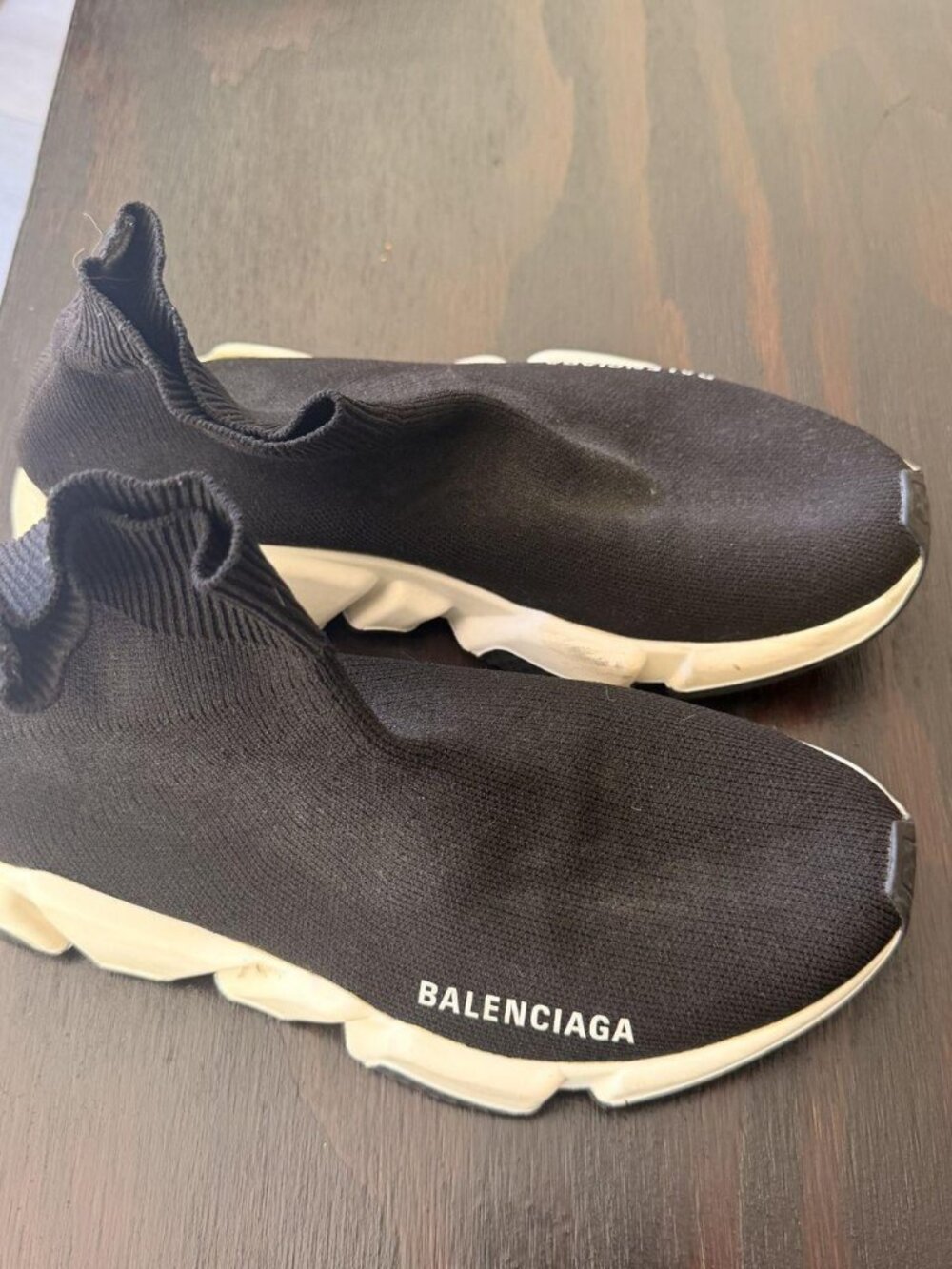 Balenciaga Women's Black and Brown Trainers